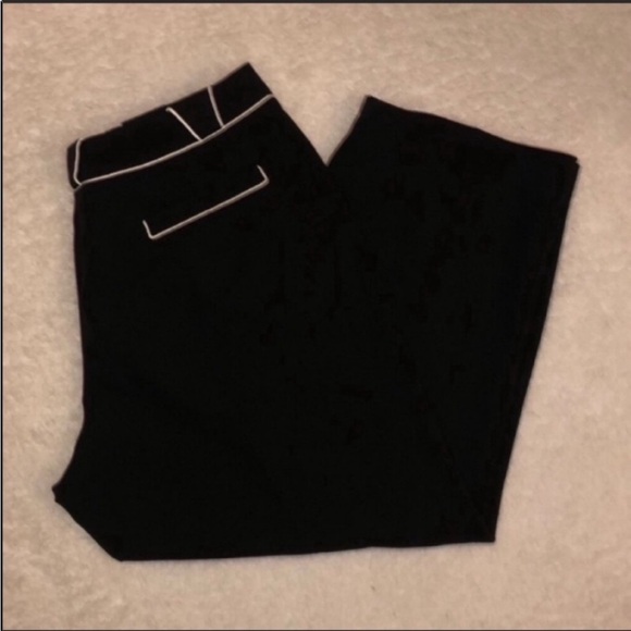 Larry Levine Stretch Pants Black & White Dress Cropped Ankle Size 10 - Picture 4 of 10